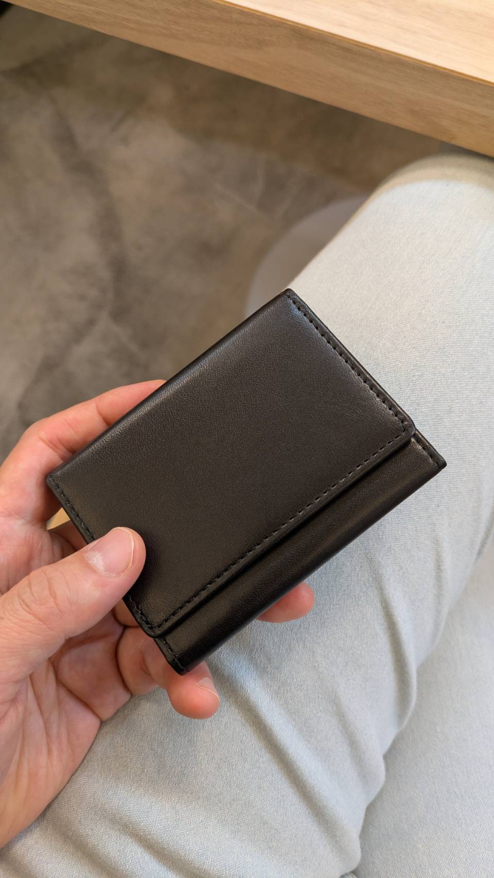 Taglich たぐりっひ タグリッヒ タグリッヒ - 革小物オンラインストア 極小三つ折り財布 シフォン ブラック