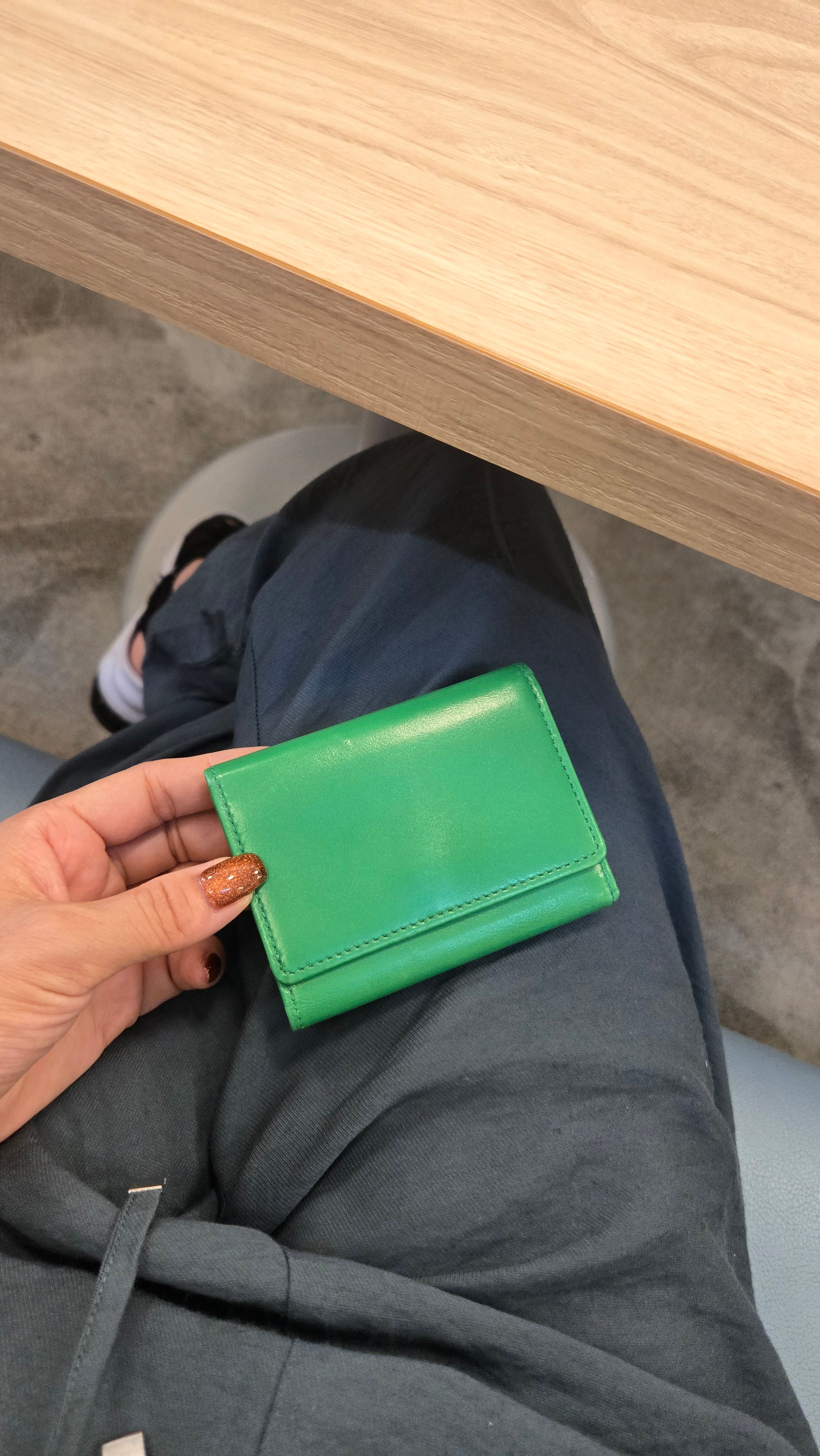 Taglich たぐりっひ タグリッヒ タグリッヒ - 革小物オンラインストア 極小三つ折り財布 シフォン マラカイトグリーン