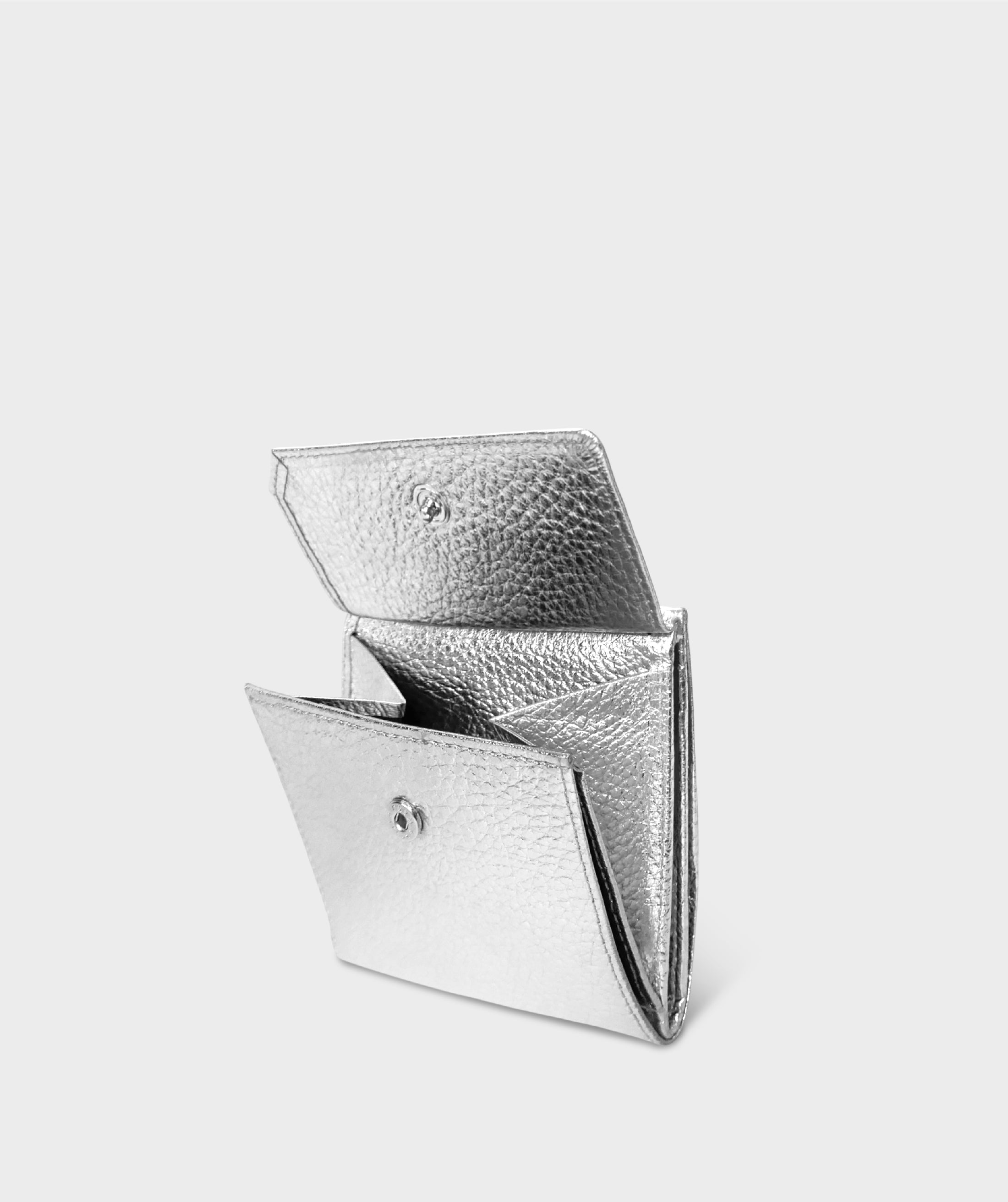 Taglich たぐりっひ タグリッヒ タグリッヒ - 革小物オンラインストア マジックポケット二つ折り財布 ラグジュアリー シルバー