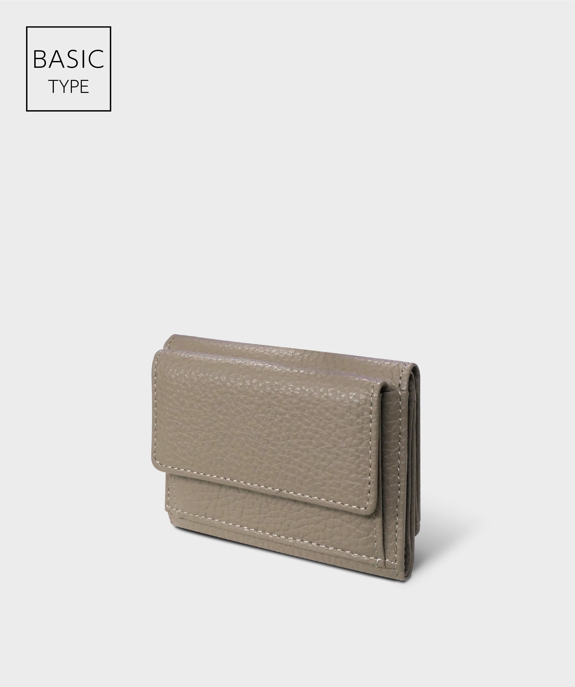 Taglich たぐりっひ タグリッヒ タグリッヒ - 革小物オンラインストア 極小三つ折り財布 アドリア グレージュ