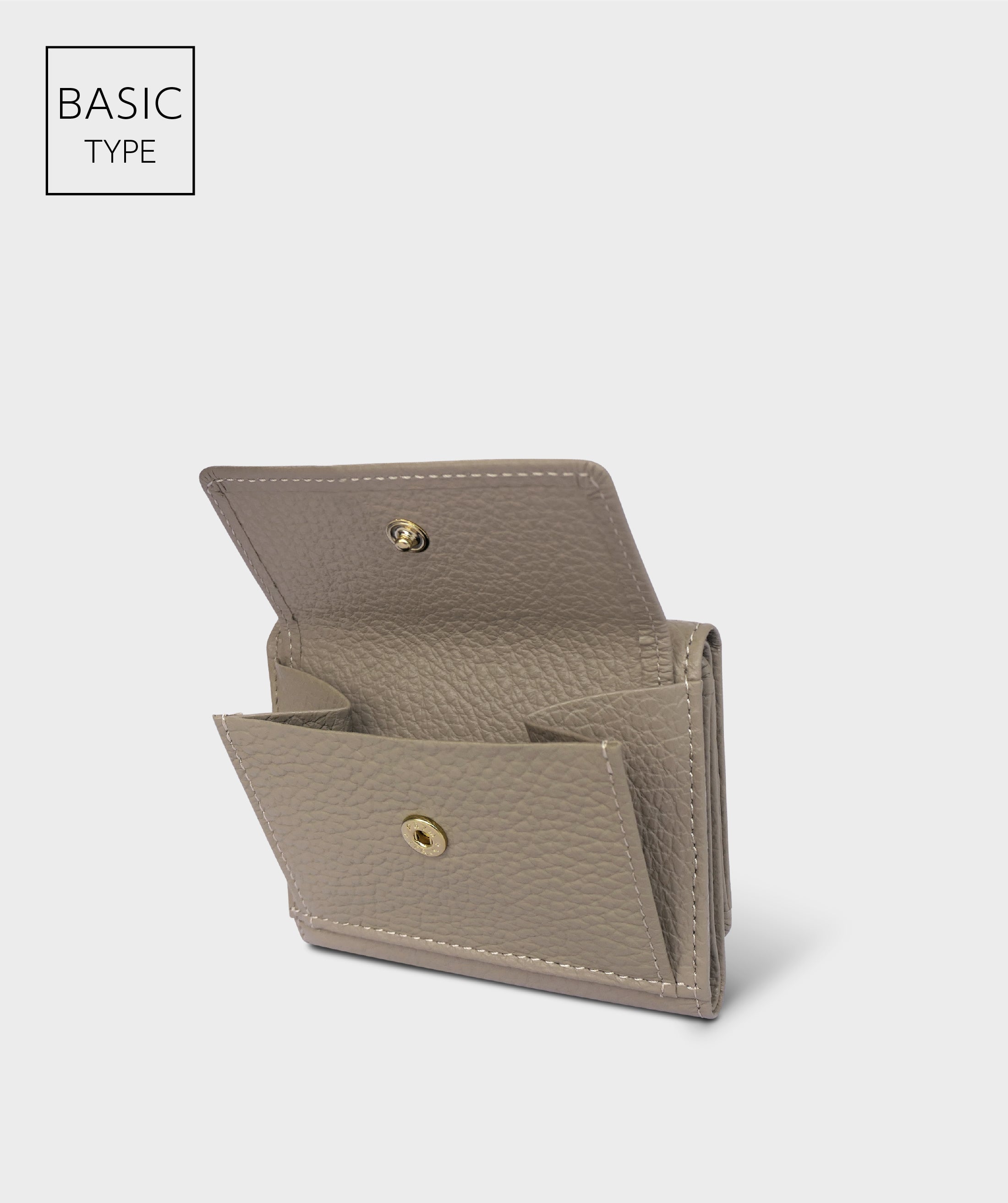 Taglich たぐりっひ タグリッヒ タグリッヒ - 革小物オンラインストア 極小三つ折り財布 アドリア グレージュ