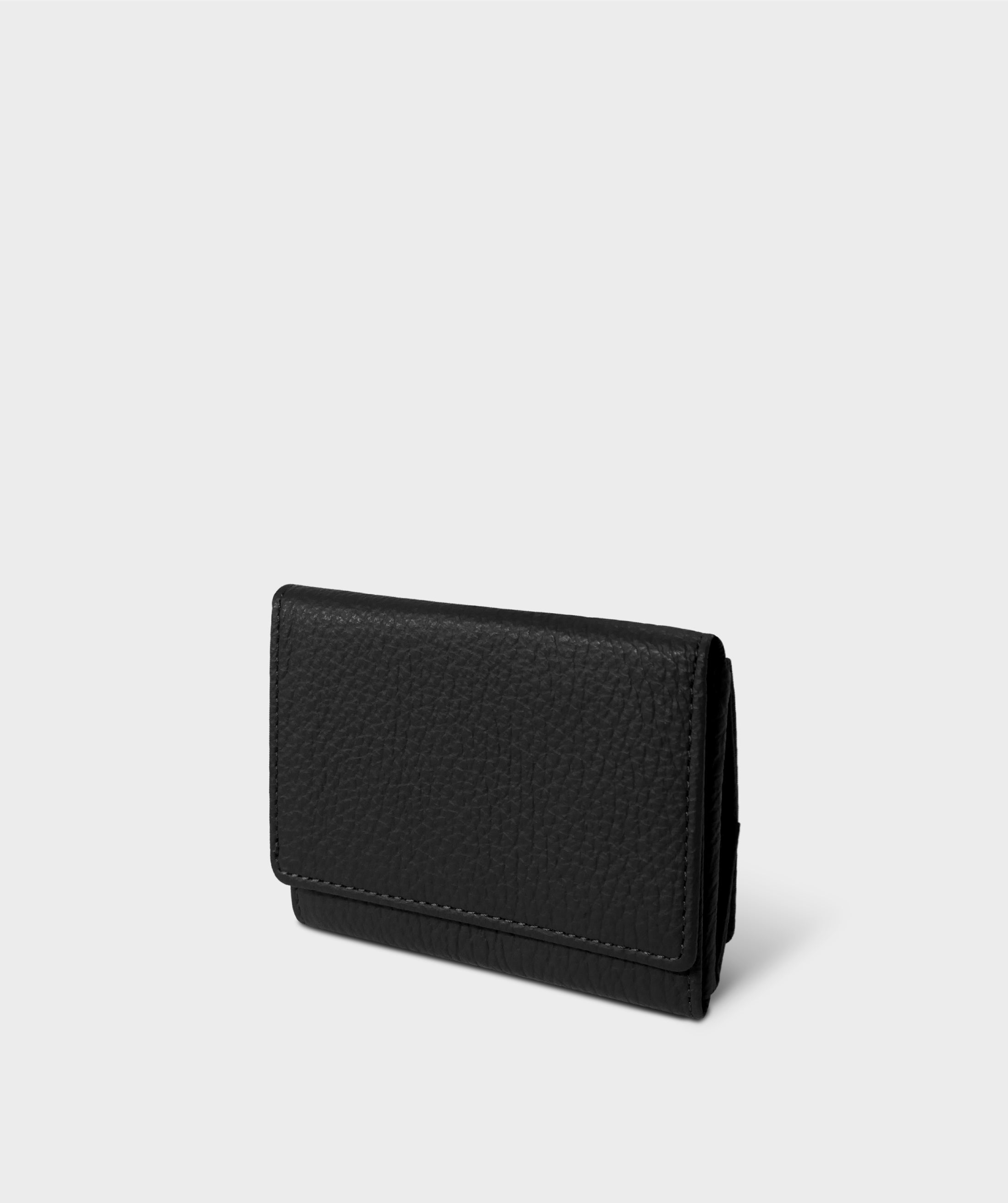 Taglich たぐりっひ タグリッヒ TAGLICH - 革小物オンラインストア 極小三つ折り財布 +1ポケット アドリア ブラック【ボックスタイプ】