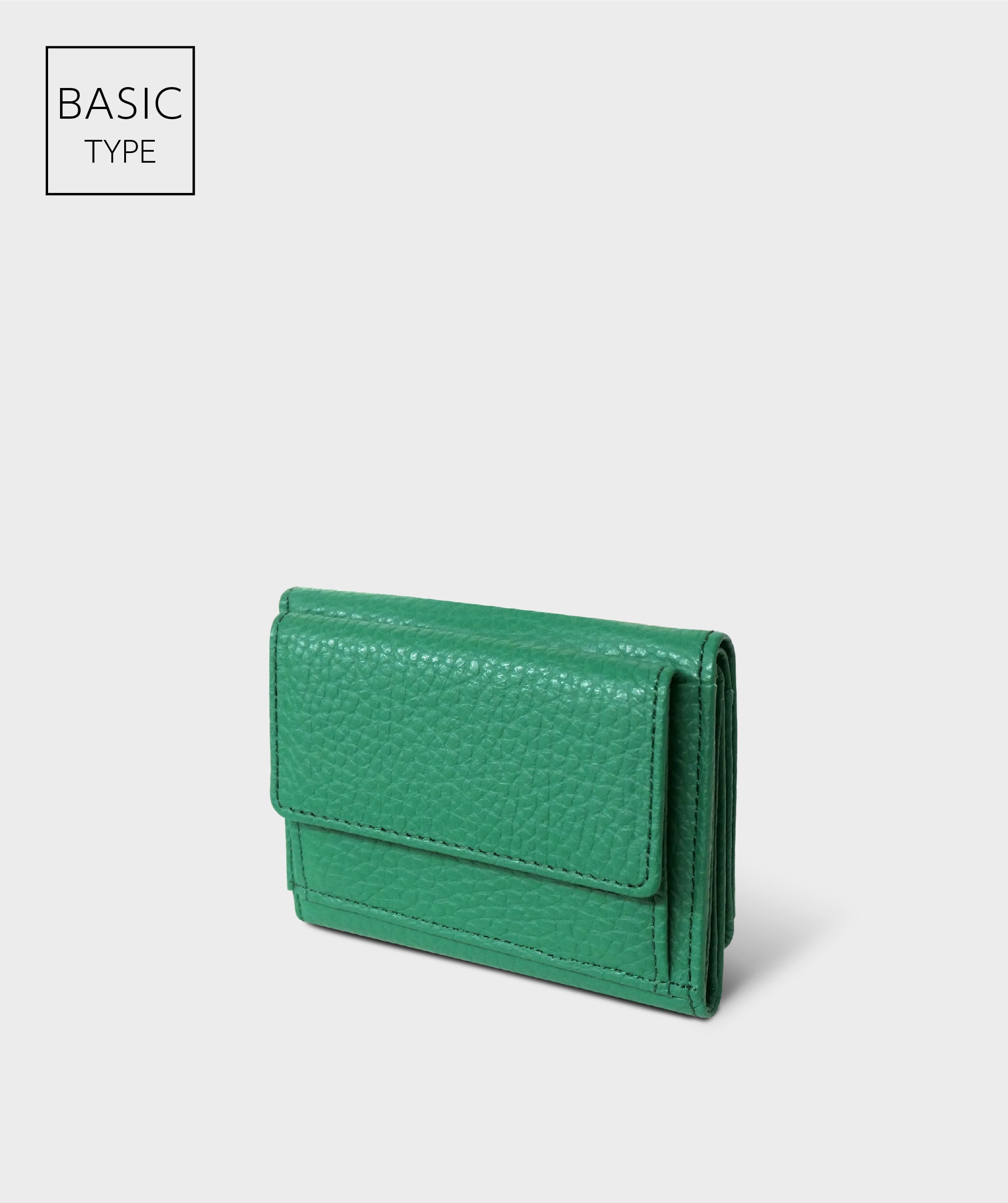 Taglich たぐりっひ タグリッヒ TAGLICH - 革小物オンラインストア 極小三つ折り財布 +1ポケット アドリア グリーン【ベーシックイプ】