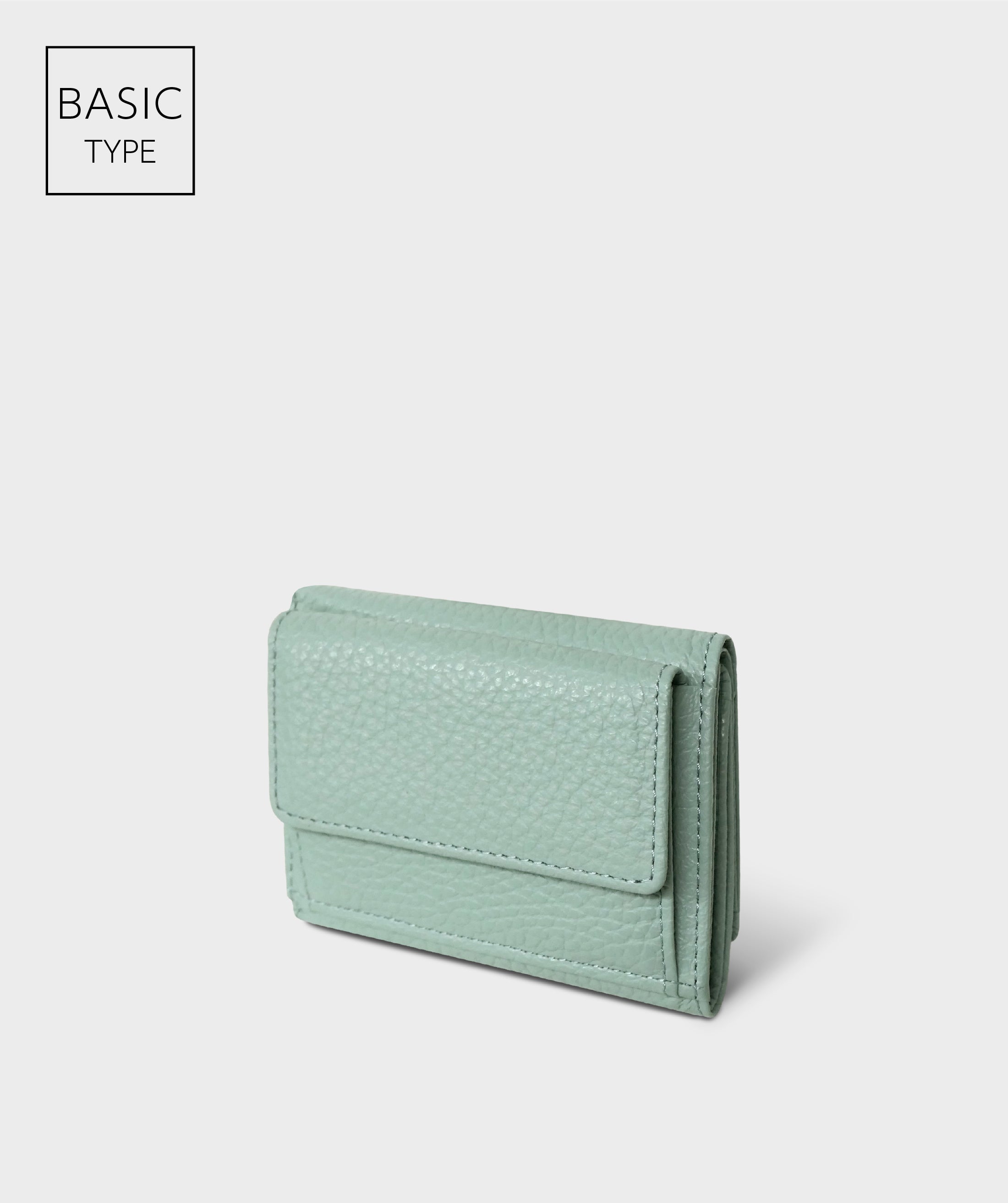 Taglich たぐりっひ タグリッヒ タグリッヒ - 革小物オンラインストア 極小三つ折り財布 +1ポケット アドリア ピスタチオ【ベーシックタイプ】