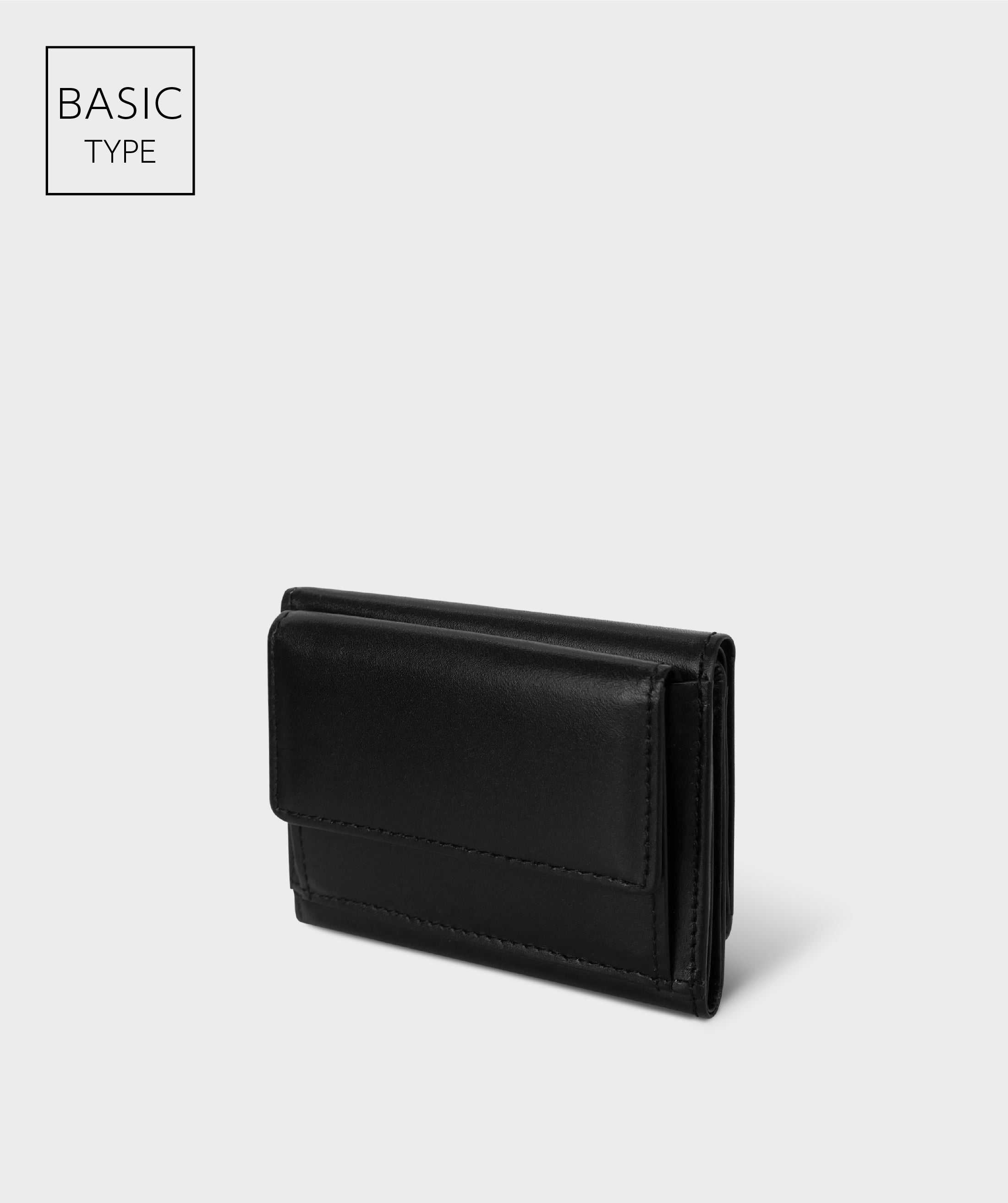 Taglich たぐりっひ タグリッヒ タグリッヒ - 革小物オンラインストア 極小三つ折り財布 シフォン ブラック