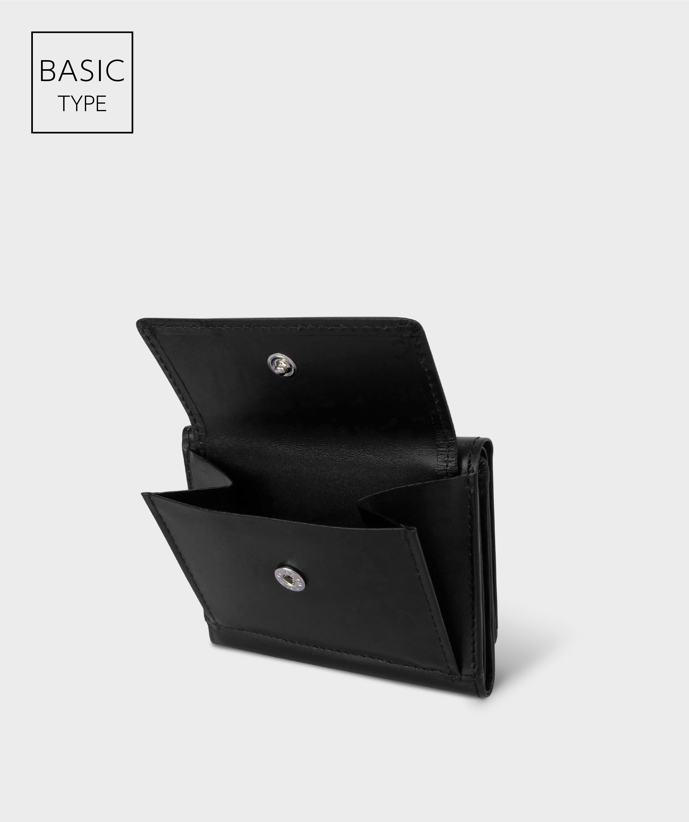 Taglich たぐりっひ タグリッヒ タグリッヒ - 革小物オンラインストア 極小三つ折り財布 シフォン ブラック