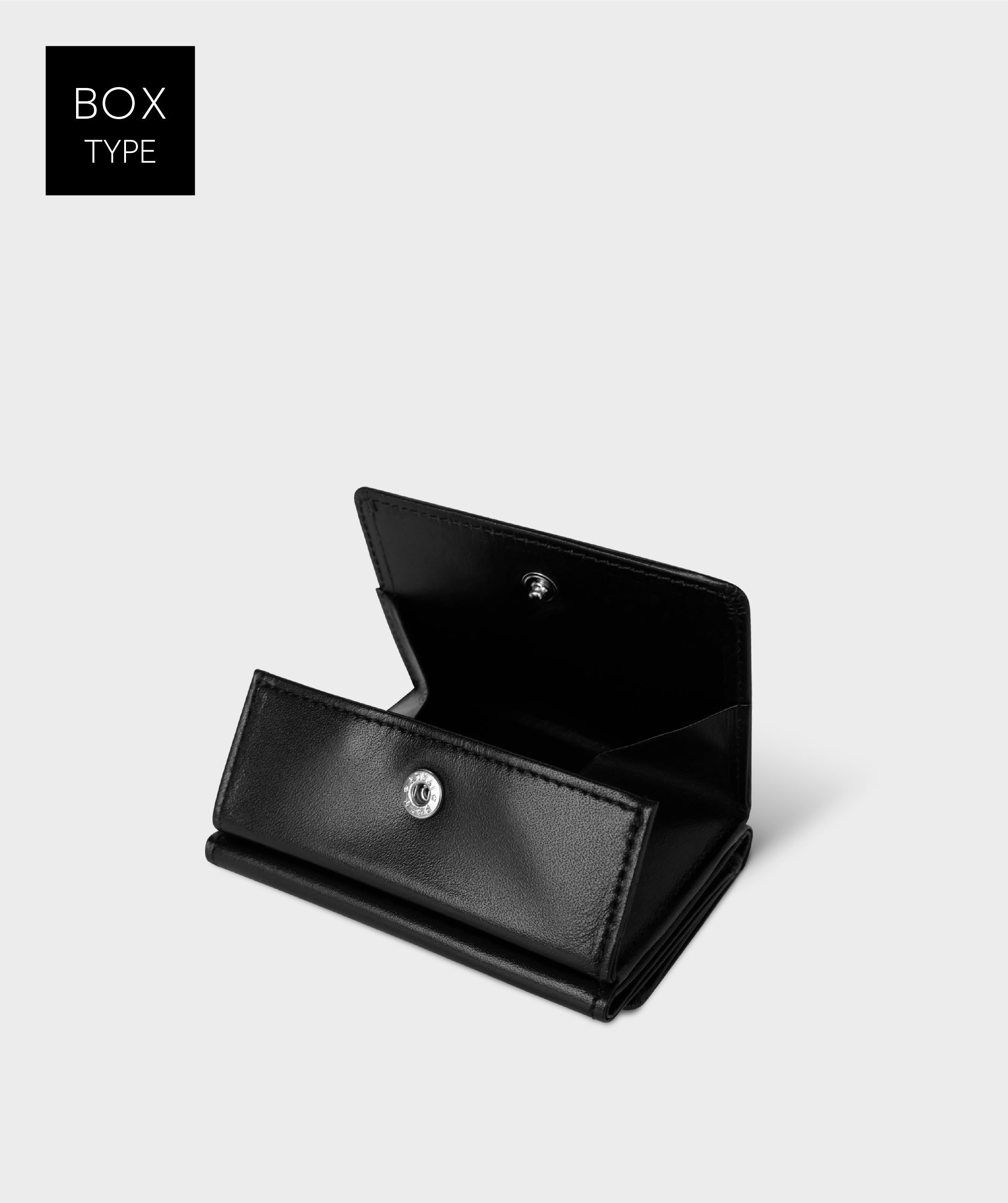 Taglich たぐりっひ タグリッヒ タグリッヒ - 革小物オンラインストア 極小三つ折り財布 シフォン ブラック