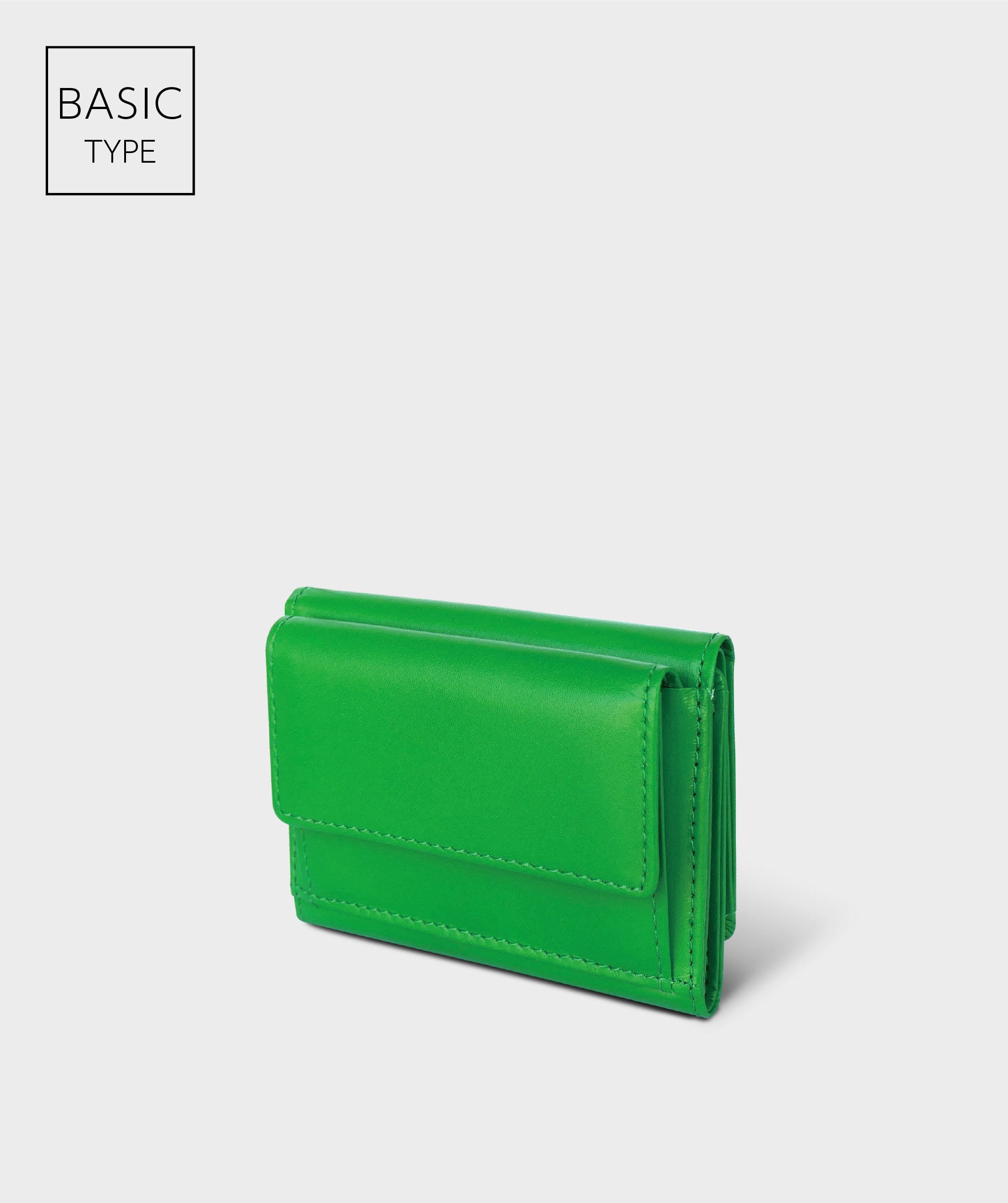 Taglich たぐりっひ タグリッヒ タグリッヒ - 革小物オンラインストア 極小三つ折り財布 シフォン マラカイトグリーン