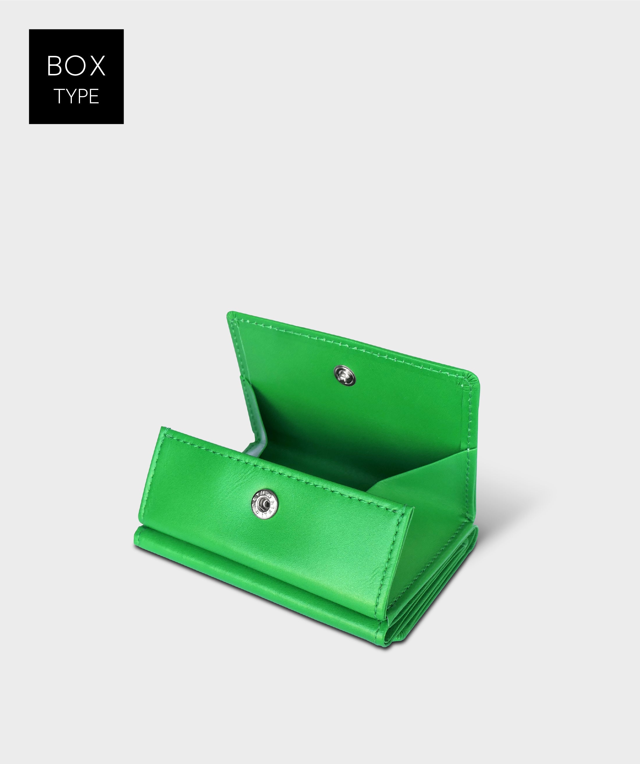 Taglich たぐりっひ タグリッヒ タグリッヒ - 革小物オンラインストア 極小三つ折り財布 シフォン マラカイトグリーン