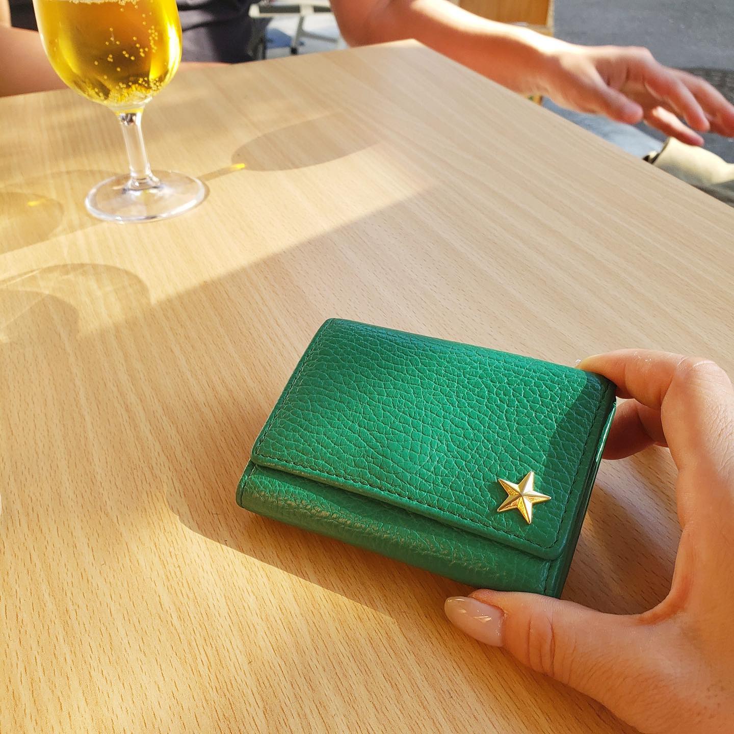 Taglich たぐりっひ タグリッヒ TAGLICH - 革小物オンラインストア 極小三つ折り財布 +1ポケット アドリア グリーン【ボックスタイプ】