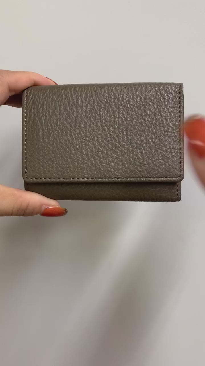 ヘビーレザー 三つ折り コンパクト 財布 牛革 シルバー925 コンチョ 小さい財布・蛇革パイソンレザー/スモールウォレット/コンパクト