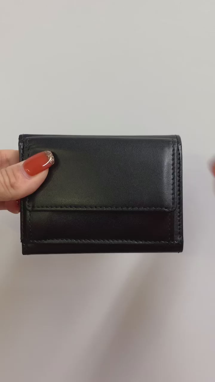 極小三つ折り財布 ミニ財布 ラグジュアリー シルバー / taglich